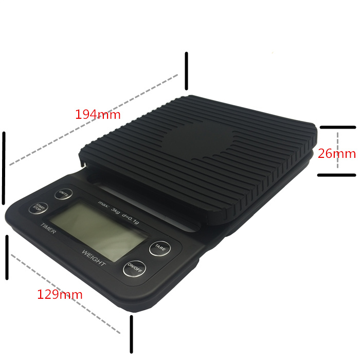 2017 New Arrival Timer Function Coffee Electronic Scale