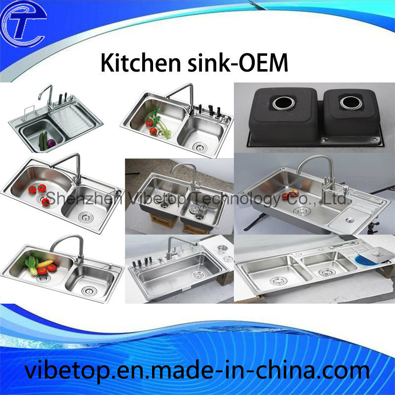 Export Southeast Asia Stainless Steel Kitchen Sink with Drainboard