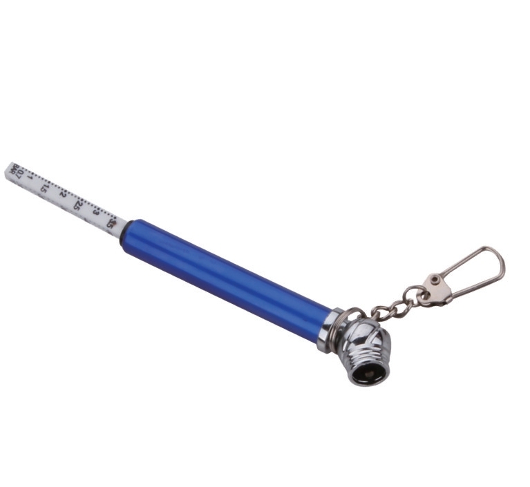 Mini Tire Gauge with Key Chain 10-50psi Blue/Portable Pressure Tester