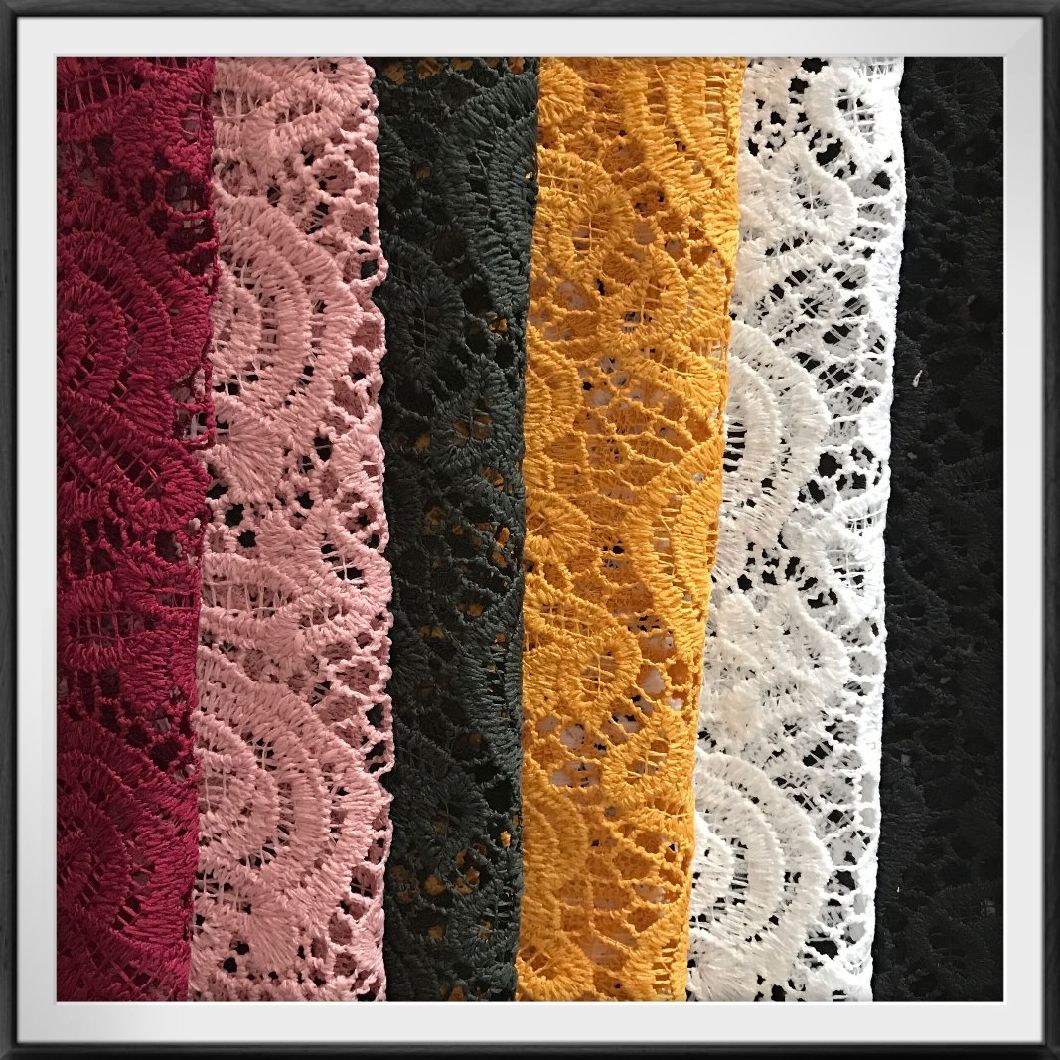 Chemical Embroidery Lace Guipure Lace Fabric Eyelet Fabric