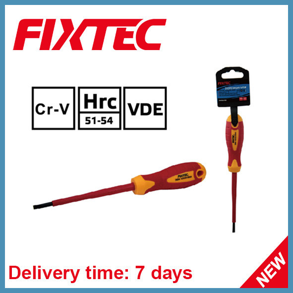 Fixtec Electrician Safety CRV Insulated Slotted Phillips Pozidriv Screwdriver Professional Hand Tools