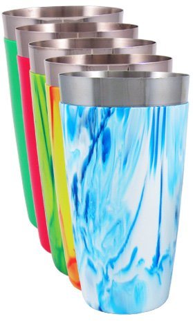 Fabrications Boston Style 28 Oz Cocktail Drink Shaker with Clean Class