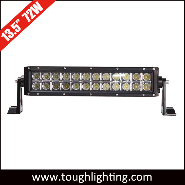 12V Offroad 13 Inch 72W Dual Row CREE LED Light Bar for Trucks