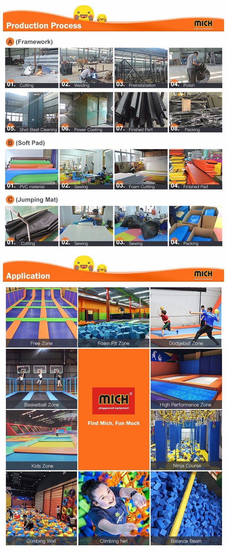 Trampoline Sports Square Indoor Playground Trampoline Park Foam Blocks Series for Adult