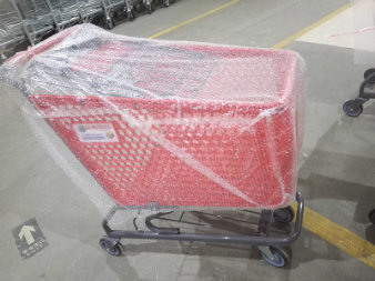 130litre Unfolding Plastic Supermarket Shopping Cart