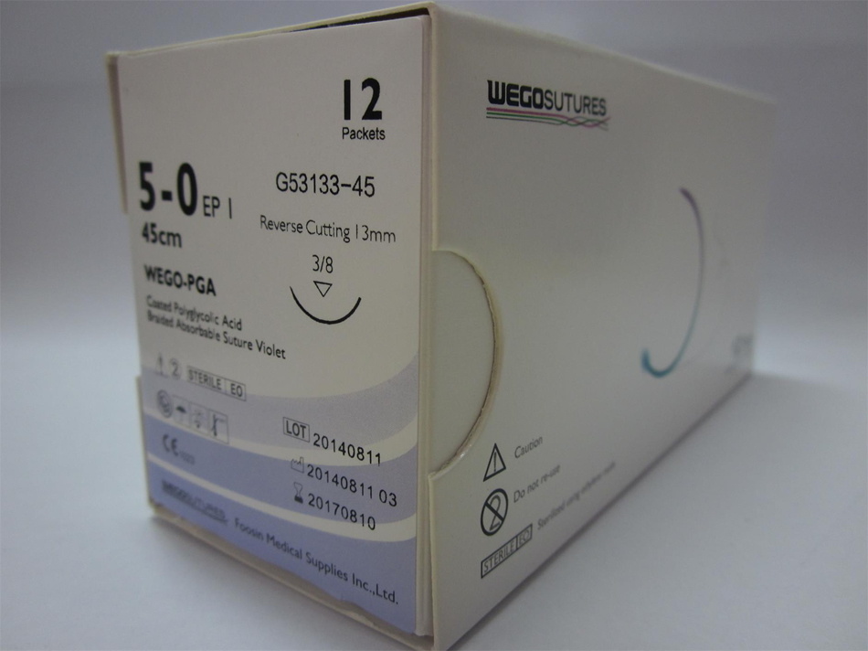 Sterile Surgical Sutures of Wego Brand PGA