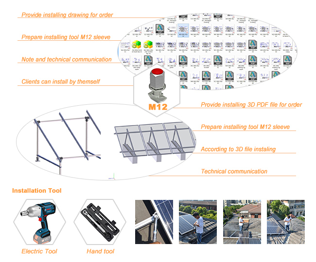 Tile Roof Solar Energy Mounting Structure (GD1245)