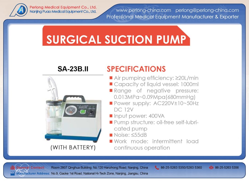 Medical Equipment Medical Aspirator Portable Surgical Suction Pump