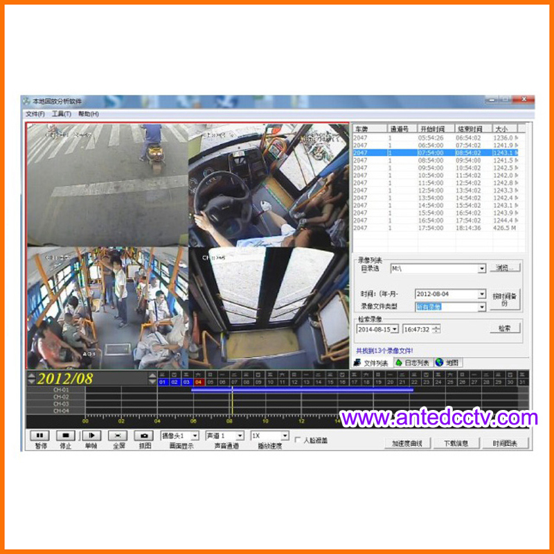 Live Auto CCTV DVR Systems 3G 4G GPS HD 1080P for Fleet Management
