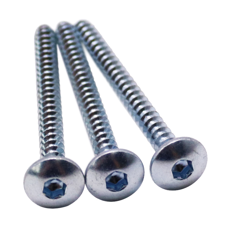 Zinc Plating Carbon Steel Hex Socket Cup Pan Head Button Socket Self Tapping Screw for Wood
