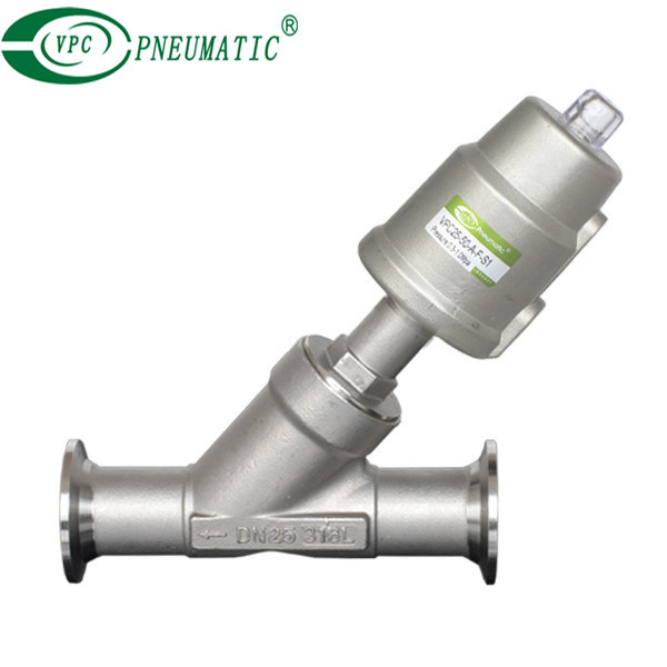Full Stainless Steel Pneumatic Actuator Angle Seat Valve