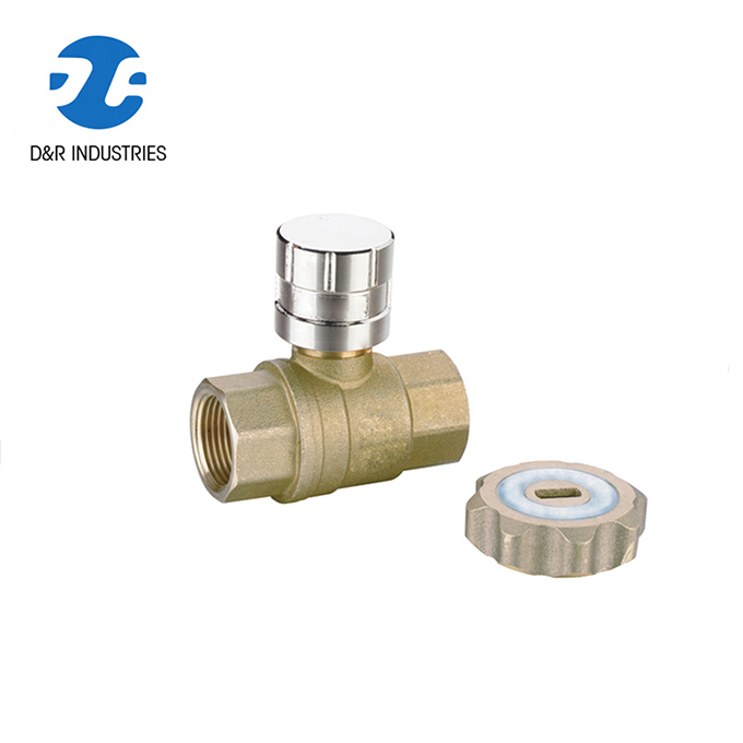 Water Magnetic Lockable Ball Valve Brass, Ball Valve