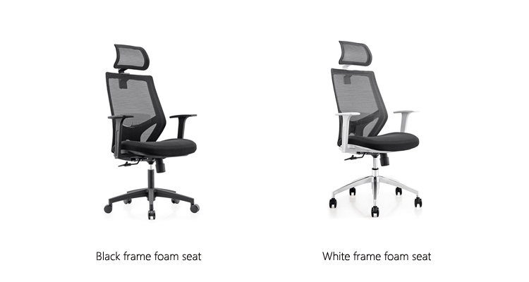 Best Comfortable High Back White Modern Ergonomic Mesh Office Computer Chair with Lumbar Support
