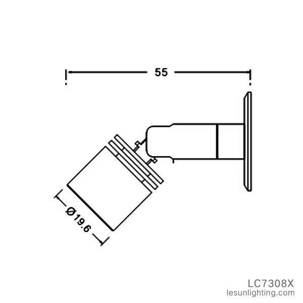 Movable 1W Recessed LED Under Cabinet Kitchen Light LC7308X