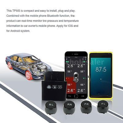 TPMS Tire Pressure Monitor System Bluetooth APP External Sensors Easy Installation