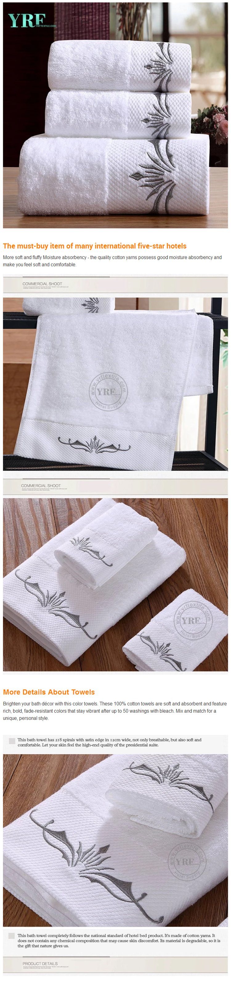 Custom Embroidery Hotel/ SPA/ Gift White Hand Towels