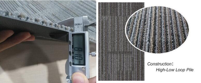 50X50cm Nylon PP PVC Backing Carpet Tile for Supermarket/Office/Indoor
