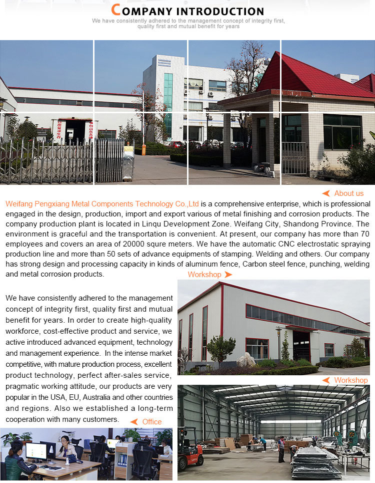 Power Coated Ornamental Aluminum Barrier Safety Fence Supplier