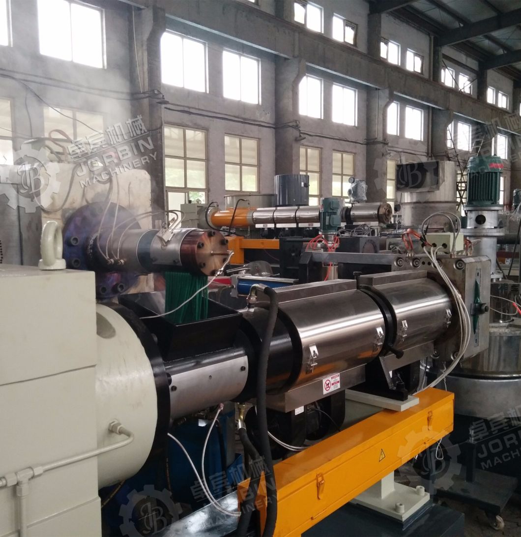 Side Force Feeder PP PE Recycling Two Stage Extrusion Machine