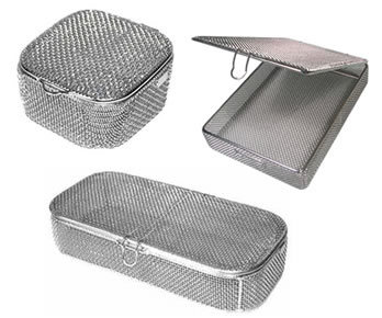Polished Stainless Steel Perforated Mesh Basket