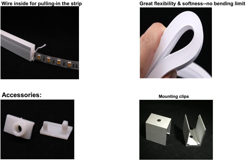 Silicone Extrusion LED Profile Flexible for DIY Neon Flex Anti-Yellowing