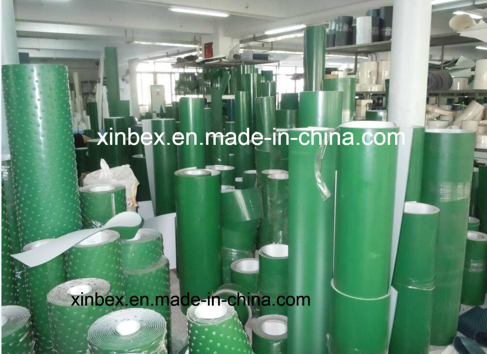 5mm Rough Top Green PVC Conveyor Belting for Incline Conveying Loading Pb-G50/D