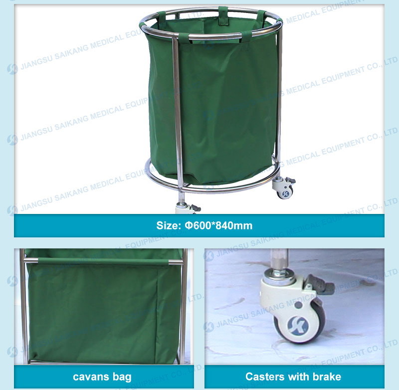 Medical Stainless Steel Laundry Utility Treatment Trolley