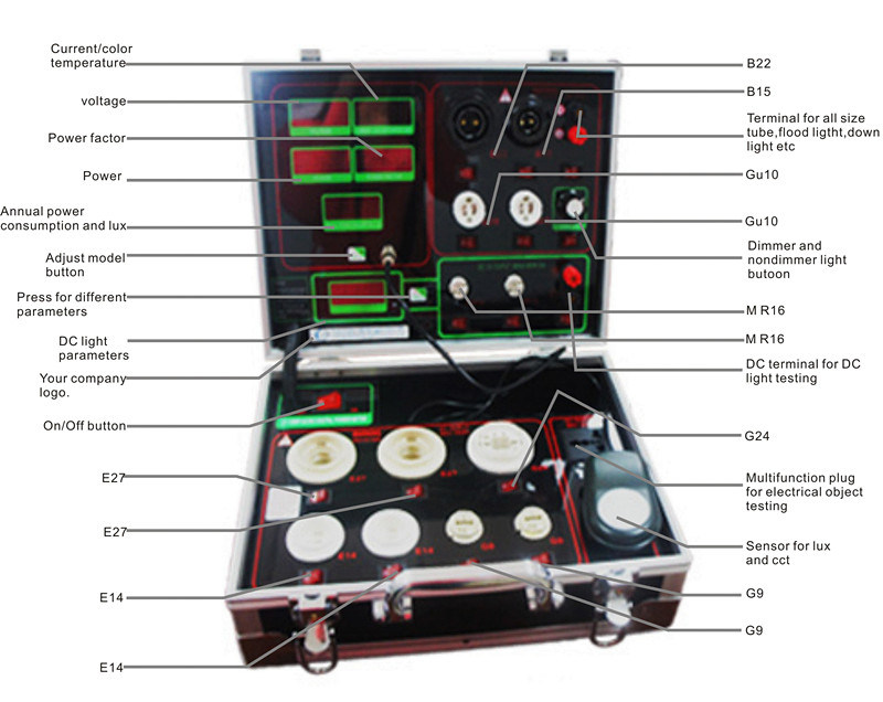 Portable Light Bulb Display Stand CCT LED Testing Machine