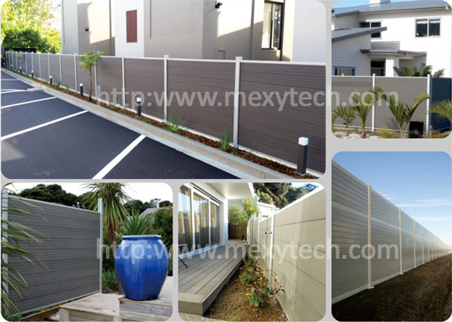 Customized Design Green Outdoor Garden WPC Composite Wood Fence