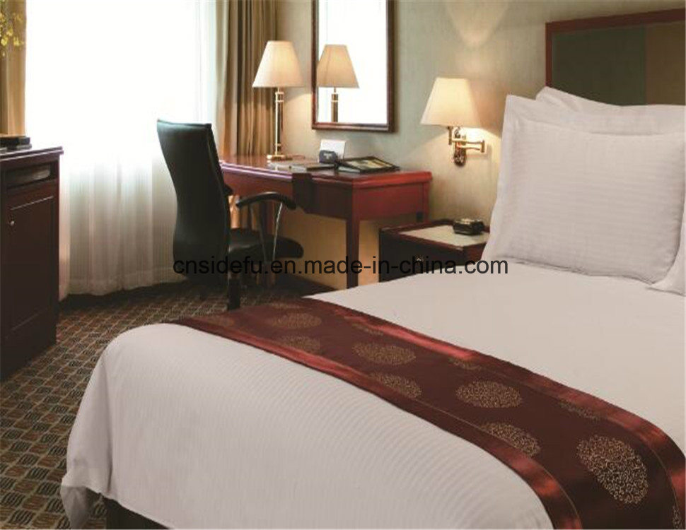 Hotel Style Satin Cotton Stripe White Bedding Set