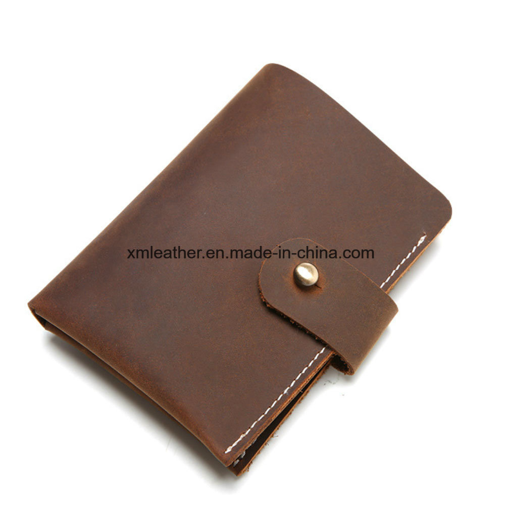 Wholesale Handmade Vintage Men Minimalist Real Leather Wallet