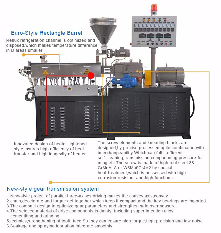 Lab Co-Rotating Tse-30 Twin Screw Compounding Extruder