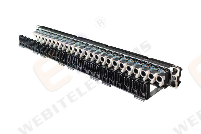 1u UTP 24 Ports CAT6 Patch Panel Free-Tool Colored RJ45 Patch Panel