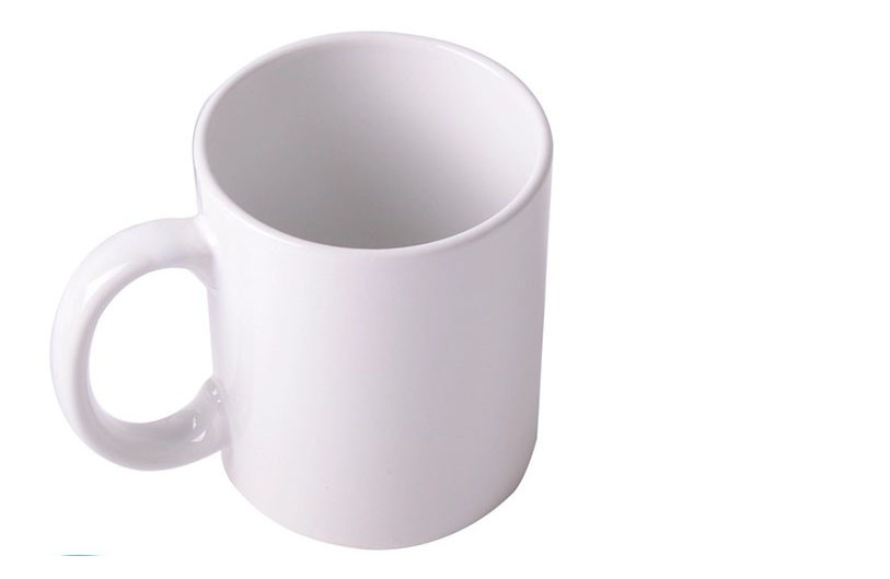 Plain White Ceramic Mug with Custom Logo