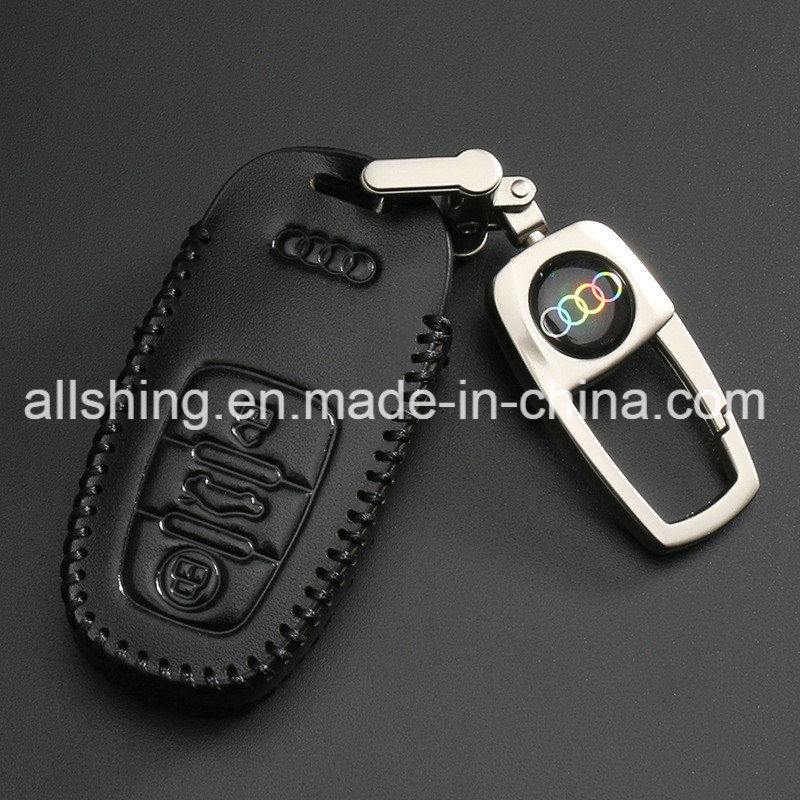 Leather Key Fob Remote Cover Case Protector Fit for Audi