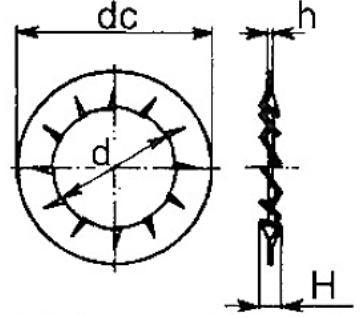 China Factory DIN6798j Internal Serrated Disc Spring Lock Washer