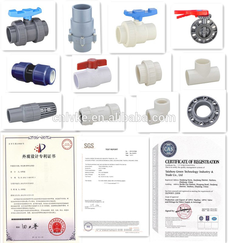 Plastic UPVC PVC One Single Union Ball Valve/Water Valve/Check Valve for Agriculture/