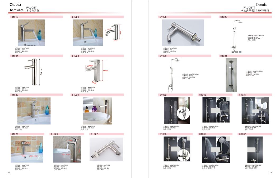 Kitchen Sink Mixer Faucets Stainless Steel Hot Cold One Handles Taps