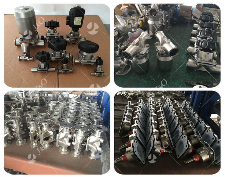 Stainless Steel Sanitary U Type Three Way Diaphragm Valve