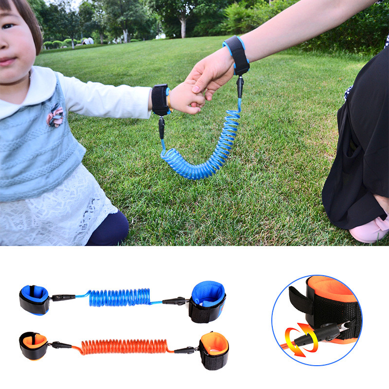Adjustable Kids Child Leash Anti Lost Wrist Link Rotated Traction Rope Child Safety Wristbands