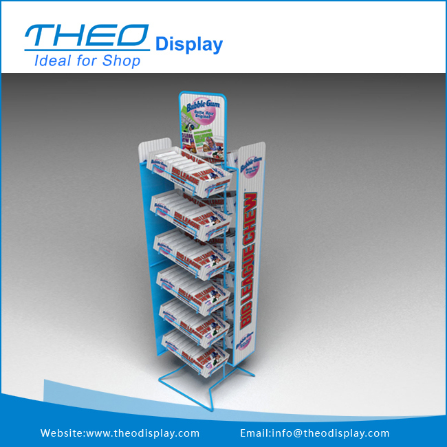 Fashion Design Wire Snack Display Stand for Retail Store and Supermarket