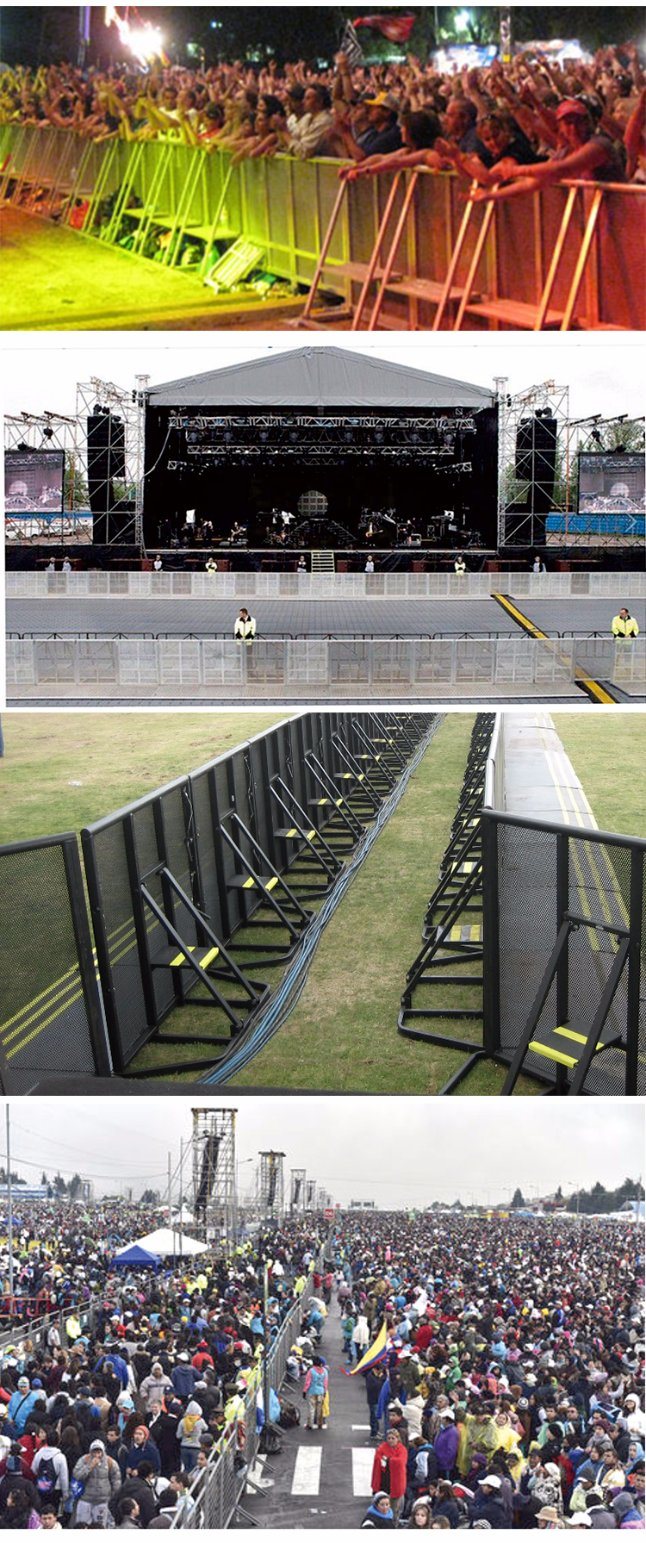 Factory Supply Portable Temporary Concert Folding Crowd Control Mojo Barrier/Traffic Road Barrier