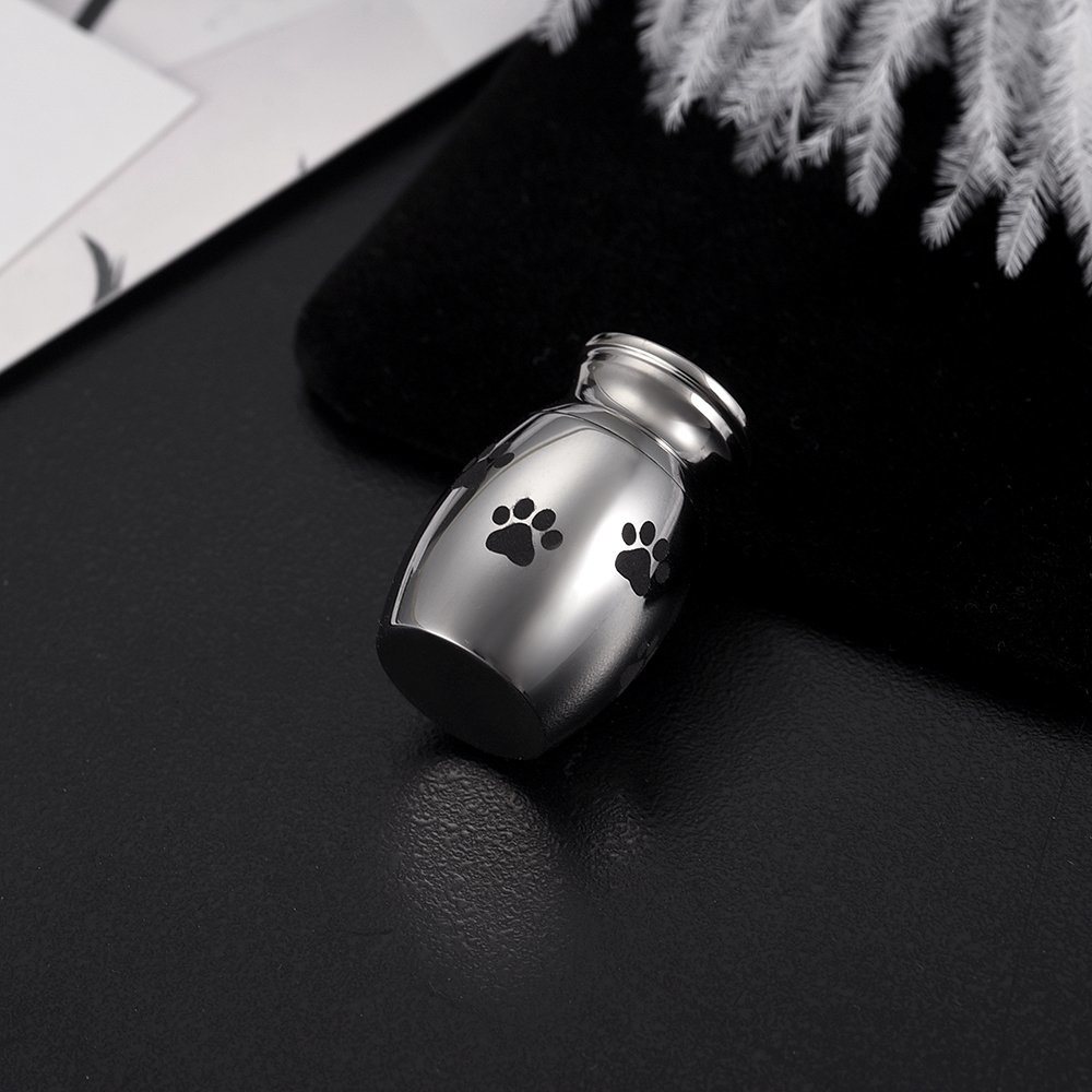 Stainless Steel Pet Paw Cremation Urn Funeral Keepsake Pet Urn