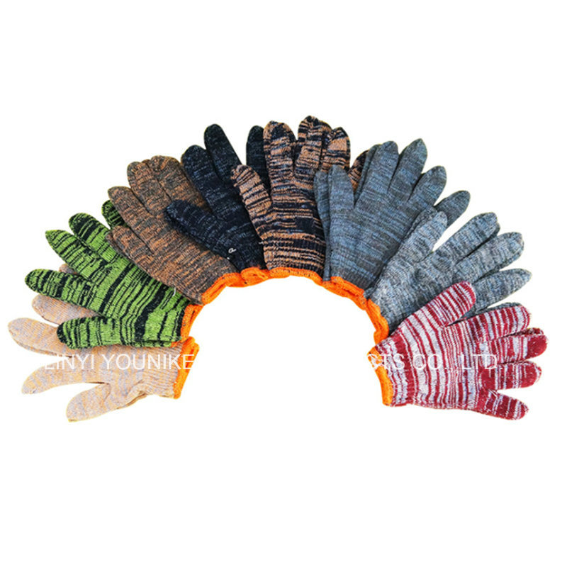 Mixture Color Cotton Knitted Working Gloves