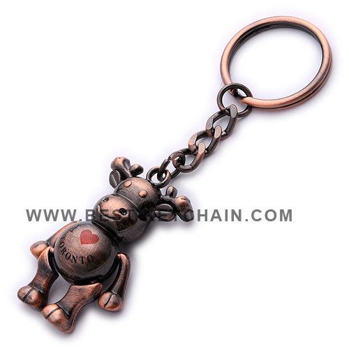 3D Cute Promotion Custom Brass Deer Lovely Metal Keychain (BK53151)