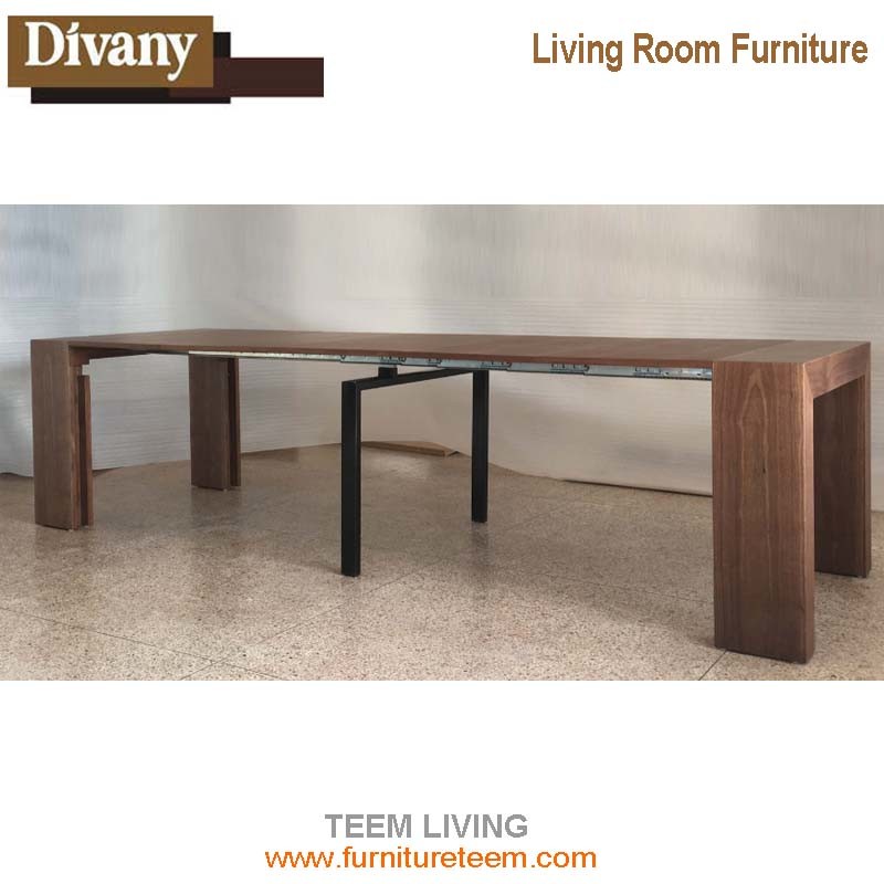 Teem Living Restaurant Adjustable Wooden Dining Table