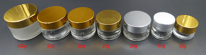 Cylindrical Glass Cosmetics Cream Jar