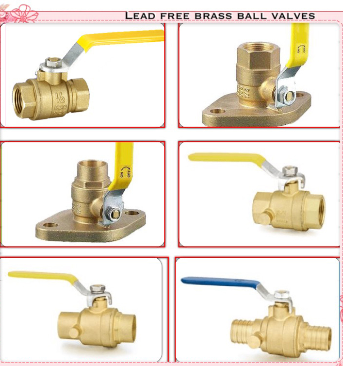 Lead Free Material Brass Gas Ball Valve for USA Market