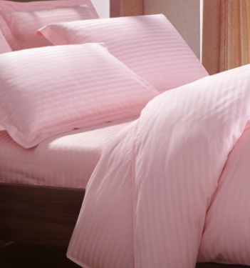 Textile Supplier 100% Cotton Satin Strip Unique Soft Hotel Bedding Set