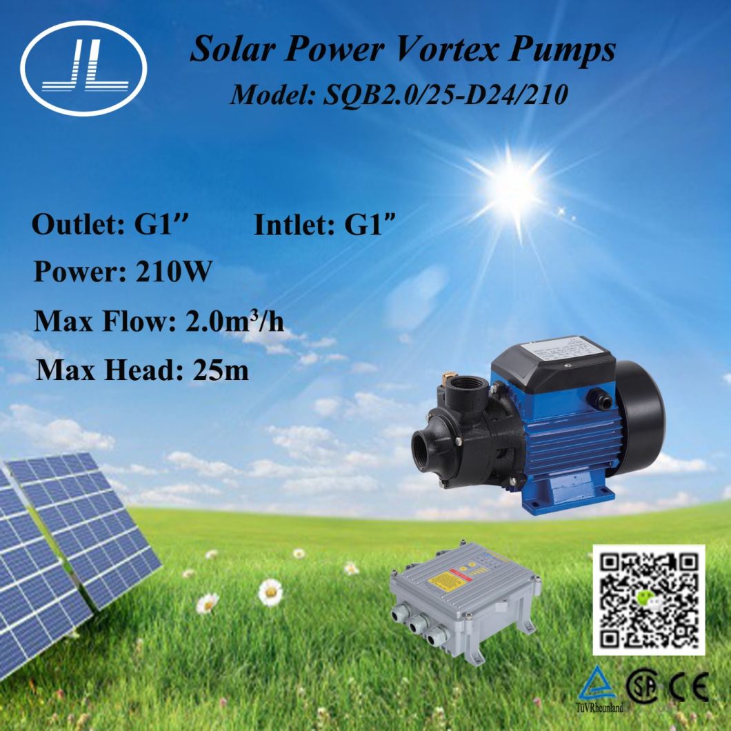 210W Solar Power Vortex Pump, Irrigation Pump, Brushless DC Pump